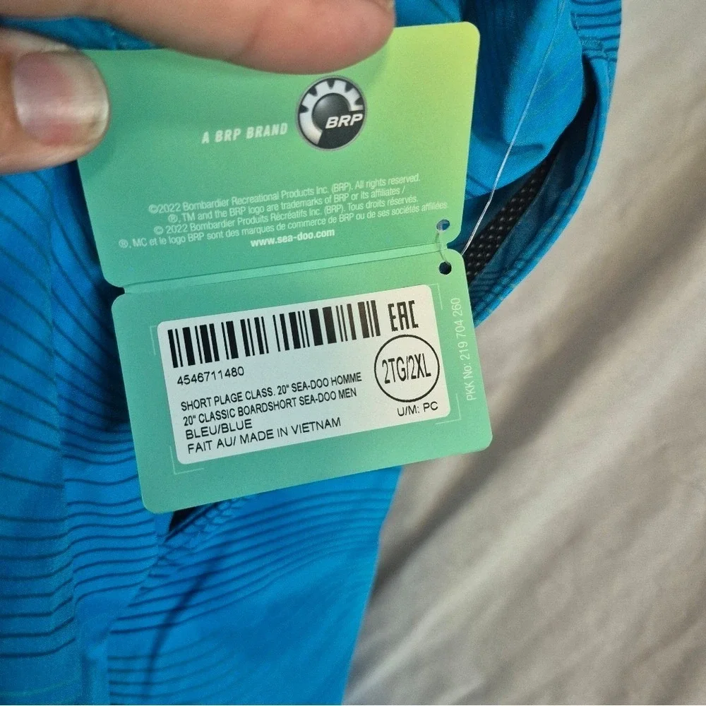 Sea Doo Men's 2xl Blue Board Shorts Nwt